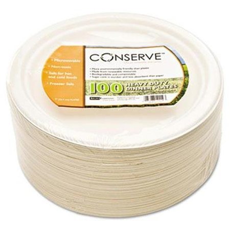 CONSERVE Conserve 9 Dinner Plates 9 100 Pack OFF WHITE (10212) 10212